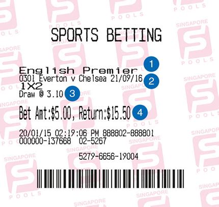 singapore pools football bet type|Placing sports bets online .